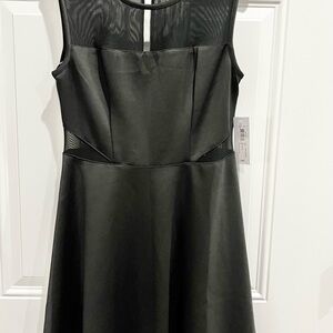 Bisou Bisou Black Sleeveless A-Line Midi Dress